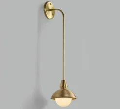 Applique*Bert frank Applique murale, Eos, , IP44, Ø19cm, H70cm - Bert franck laiton brossé