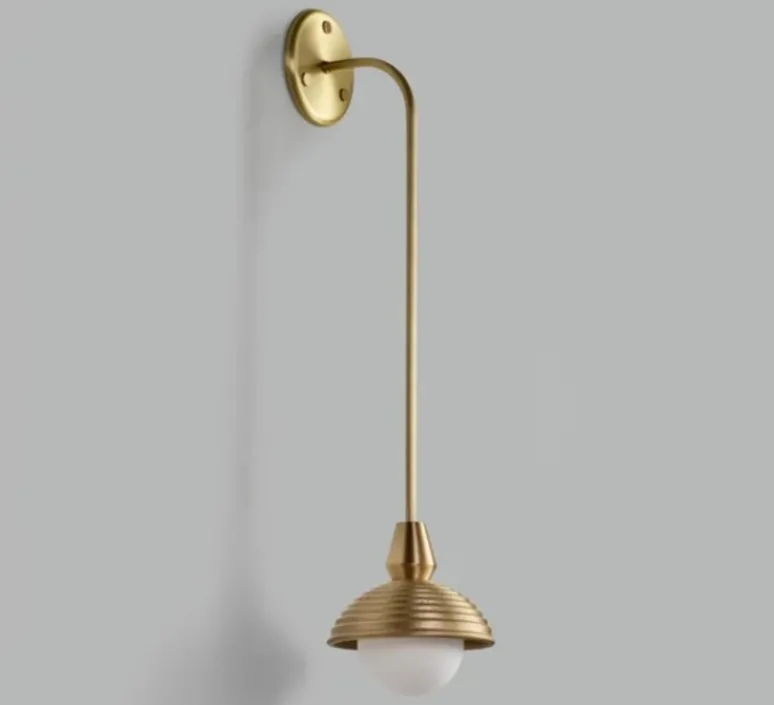 Applique*Bert frank Applique murale, Eos, , IP44, Ø19cm, H70cm - Bert franck laiton brossé