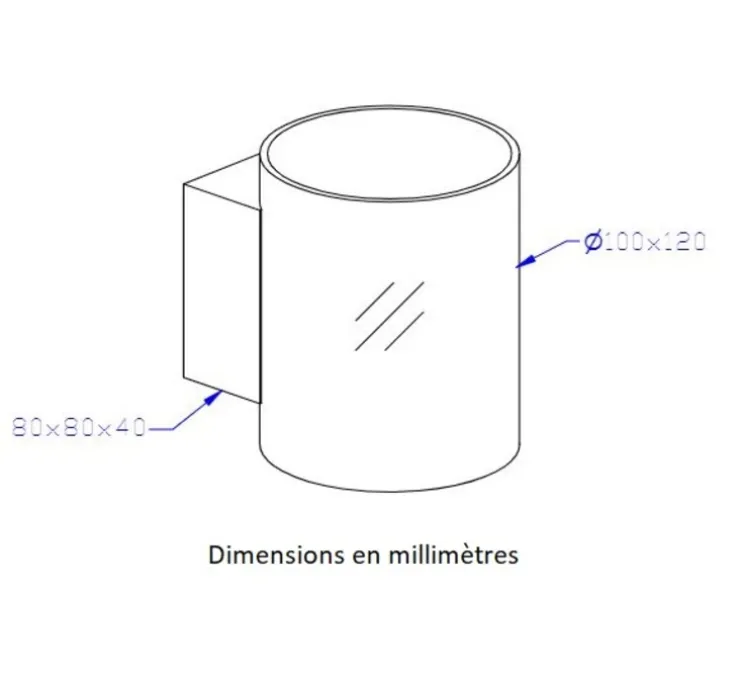 Applique murale, Evoke S, blanc, Ø10cm, H12cm - Herstal