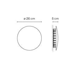 Applique*Vibia Applique murale extérieure, Meridiano, , IP64,LED, 2700K, 1041lm, L26cm, H26cm - blanc