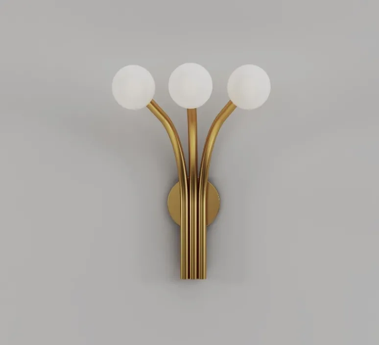 Applique*Atelier Areti Applique murale, Fan 565, , L34cm, H46cm - laiton brossé