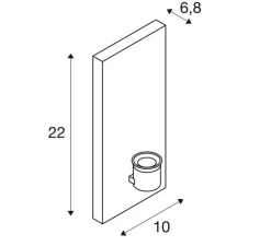 Applique*SLV Applique murale, Fenda, , L10cm, H22cm - blanc