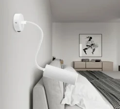 Applique*Creative Cables Applique murale, Fermaluce Flex, Tub-E14, , L8,3cm, H8,3cm - blanc mat