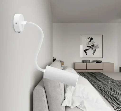 Applique*Creative Cables Applique murale, Fermaluce Flex, Tub-E14, , L8,3cm, H8,3cm - blanc mat