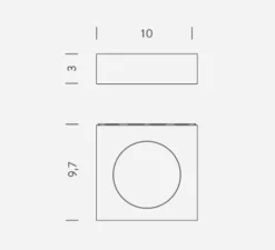 Applique murale, Fix up and down, blanc, LED, 2700k, 2x380lm, dimmable, Ø9cm, H3cm - Nemo lighting