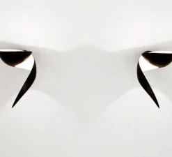 Applique murale, Flamme Droite, noir, H30cm - Serge Mouille