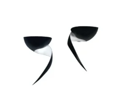 Applique*Serge Mouille Applique murale, Flamme Gauche, , H30cm - noir