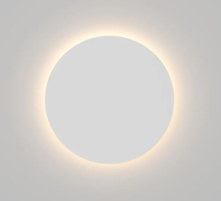 Applique murale, Flat Iron Round 480, blanc, LED, 2700K, 2750 lm, Ø48cm, H6,5cm - Doxis