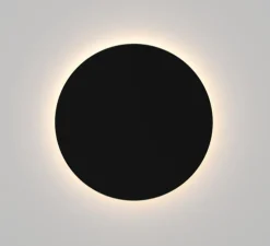 Applique murale, Flat Iron Round 300, noir, LED, 2700K, 1500 lm, Ø30cm, H6,5cm - Doxis