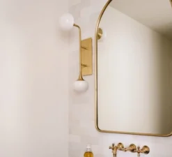 Applique*Hudson Valley Lighting Applique murale, Fleming, , L12cm, H57cm - laiton