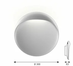 Applique*Louis Poulsen Applique murale, Flindt, , LED, dim, 2700K, 495 lm, L30cm, P30cm - aluminium granité