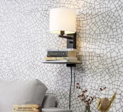 Applique murale, Florence , blanc & noir, L38cm, H50cm - It's about Romi