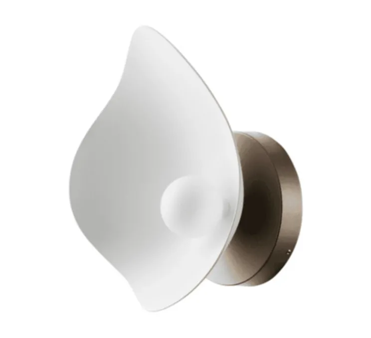 Applique murale, Florii 1, blanc, bronze, LED, dim, 2700K, 350 lm, L17,4cm, H22,6cm - Nuura