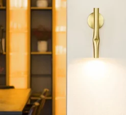 Applique*Estiluz Applique murale, Flow, A-3730, , LED, 2700k, 565 lm, L11,6cm, H32cm - or satiné