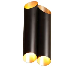 Applique*Gong Applique murale, Flute Twin L, , L16cm, H36cm - noir