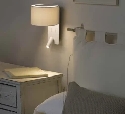 Applique murale, Fold, liseuse, blanc, LED, 2700K, 200lm, L20cm, H30cm - FARO