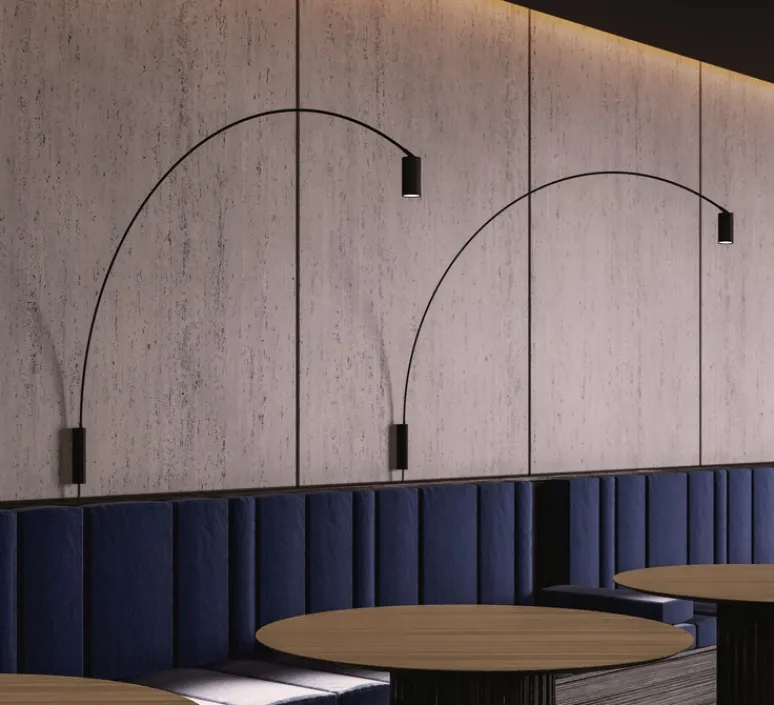 Applique*Nemo Lighting Applique murale, Fox, , LED, dim, 2700k, 839 lm, L10cm, H180cm - noir mat