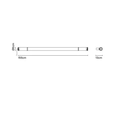 Applique*Marset Applique murale, Fris A155, , LED, dim, 2700K, 3570 lm, L155cm, H6cm - bronze
