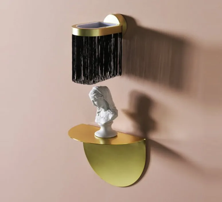 Applique*Eno Studio Applique murale, Galon S, , LED, 3000k, 300lm, L12cm, H18,5cm - noir, laiton