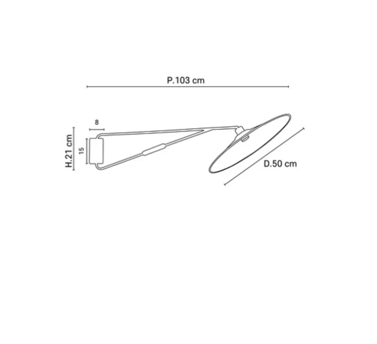 Applique murale, Gatsby, Arcs brique, Ø50cm, P103cm - Market Set