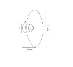 Applique murale, Gatsby D50, Arcs brique, Ø50cm, P12cm - Market Set