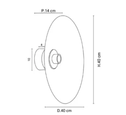 Applique*Market Set Applique murale, Gatsby D40, , Ø40cm, P12cm - Malachite Nuit