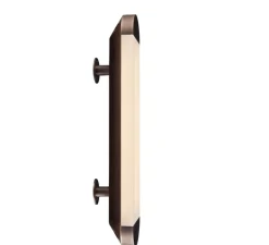 Applique*Entrelacs Applique murale, Ghost 430, , IP44, LED, dim, 2700K, 500 lm, L9,5cm, H42,7cm - Albâtre veines blanches, Bronze moyen