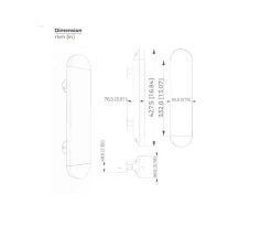 Applique*Entrelacs Applique murale, Ghost 430, , IP44, LED, dim, 2700K, 500 lm, L9,5cm, H42,7cm - Albâtre veines blanches, Bronze moyen