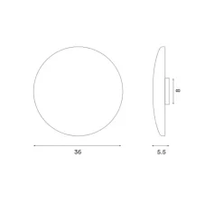 Applique*Northern Applique murale, Glint, , LED, dim, 3000k, 550 lm, L36cm, H36cm - blanc