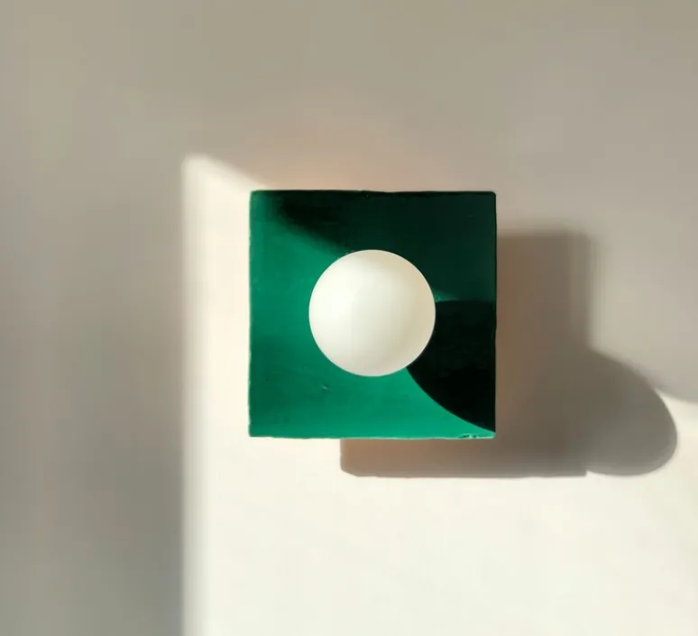 Enfants|Applique*Carré Coco Applique murale, Globe Tile, , L20cm, H20cm - vert