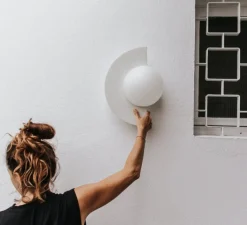 Applique*Zuri Applique murale, Gorka, , IP44, L30cm, H40cm - blanc