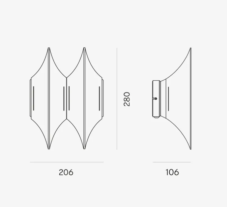 Applique murale, Gothic II, laiton, L20,6cm, H28cm - lyfa