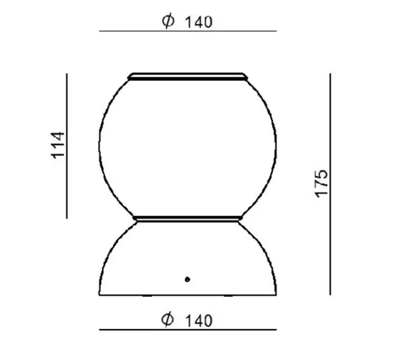 Applique*Stilnovo Applique murale, Gravitino 541, , LED, dim, 3000K, 956 lm, Ø14cm, H17,5cm - gris