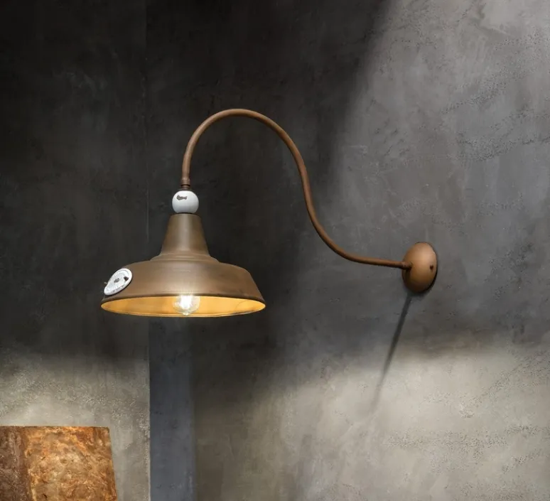 Applique*Ferroluce Applique murale, Grunge C1602, , L35cm, H45cm - bronze