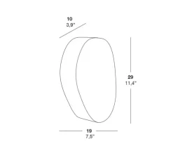 Applique murale, GUIJARROS 2A, LED, blanc ivoire, H29cm, L19cm - LZF