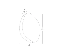 Applique*LZF Applique murale, GUIJARROS 6A, , LED, H41cm, L38cm - blanc ivoire