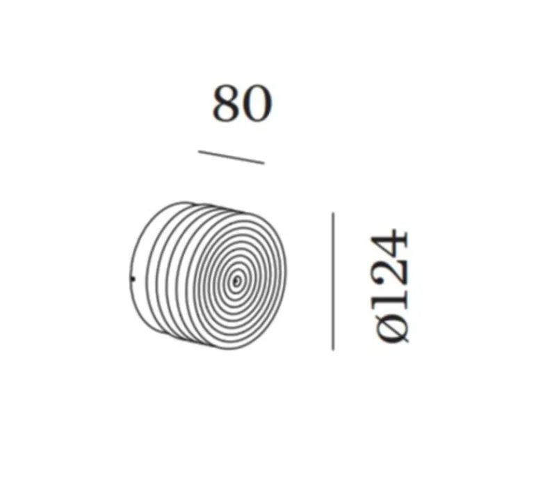 Applique*Wever&Ducré Applique murale, Hajo 1.0, , IP44, LED, dim, 2700K, 430 lm, Ø12,4cm, H8cm - base noir, verre ambré