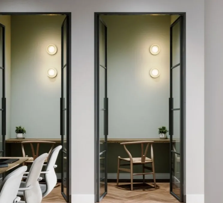 Applique murale, Hajo 1.0, base noir, verre transparent, IP44, LED, dim, 2700K, 430 lm, Ø12,4cm, H8cm - Wever&Ducré