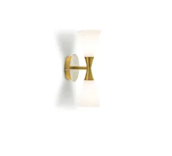 Applique*Herstal Applique murale, Harlekin Duo, , Ø10,5cm, H32cm - laiton