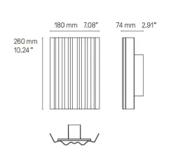 Applique*CVL Applique murale, Haussmann small, , LED, dim, 2700K, 720 lm, L18cm, H26cm - laiton