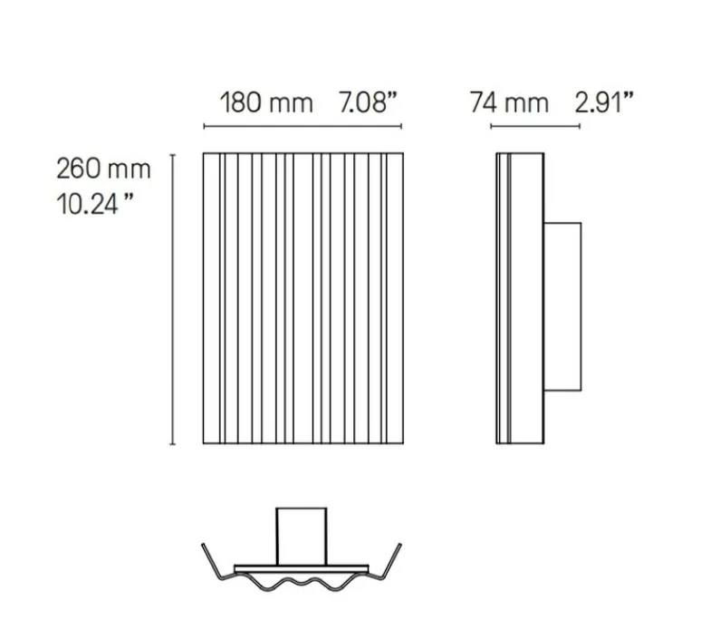 Applique*CVL Applique murale, Haussmann small, , LED, dim, 2700K, 720 lm, L18cm, H26cm - laiton