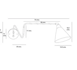 Applique murale, HDGame, noir, Ø15cm, H13cm - House doctor