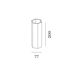 Applique*Wever&Ducré Applique murale, HEXO mini 2.0, , Ø7,7cm, H20cm - cuivre