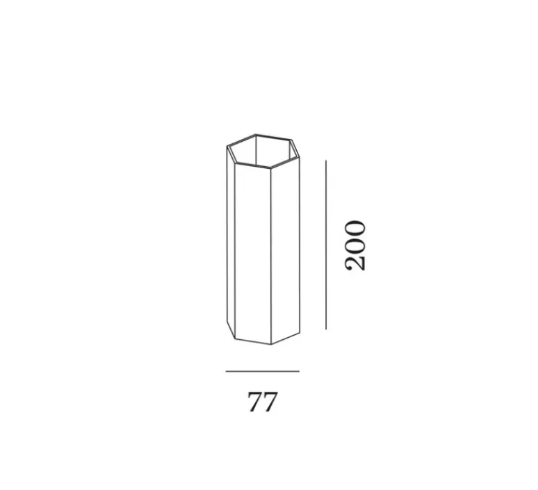 Applique*Wever&Ducré Applique murale, HEXO mini 2.0, , Ø7,7cm, H20cm - cuivre