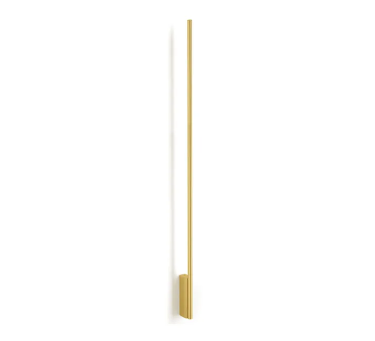 Applique murale, Hilow, laiton satiné, LED, dim, 2700K, 1696 lm, L4cm, H150cm - Panzeri