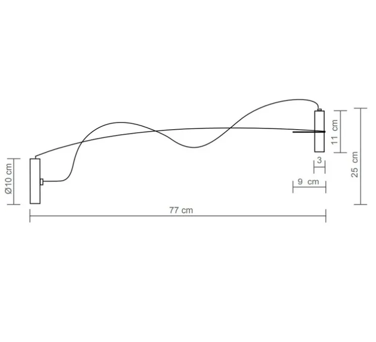 Applique murale, Hold A, blanc, LED, 2700K, 420 lm, L3cm, H25cm - Luxcambra