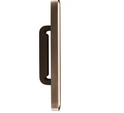 Applique*Entrelacs Applique murale, Hublot 500, veines blanches, IP44, LED, dim, 2700k, 700 lm, L10cm, H50cm - bronze patiné, albâtre