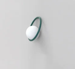 Applique murale, Hula Hoop, Vert Paon, sans câble, L33cm, H31cm - Swedish Ninja