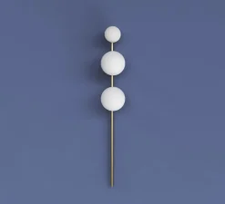 Applique*Atelier Areti Applique murale, Hyazinte 573, 3 globes, , Ø13,5cm, H90cm - laiton