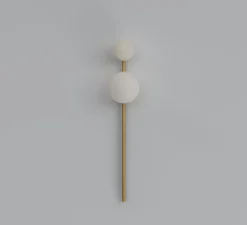 Applique*Atelier Areti Applique murale, Hyazinte 573, 2 globes, , Ø13,5cm, H90cm - laiton